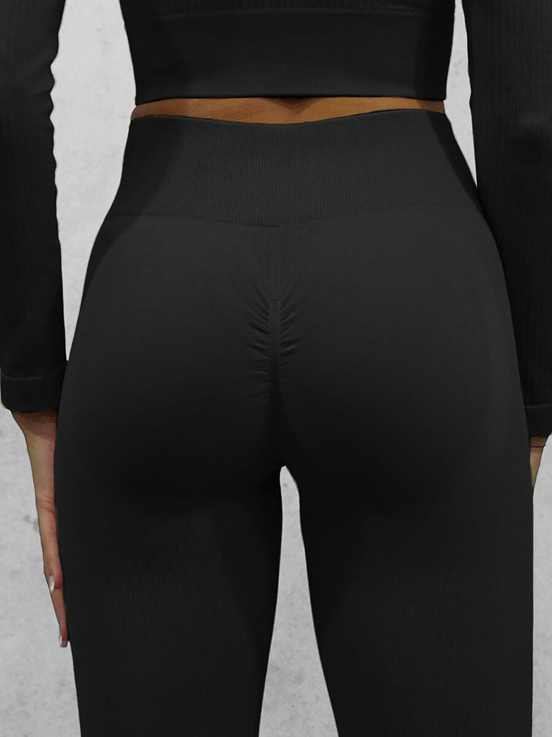 Komplet sportowy dwuczęściowy damski czarny OZONEE O/SY2308