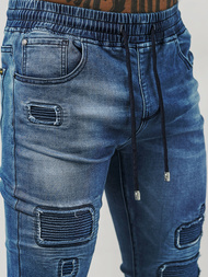 Spodnie jeansowe joggery męskie niebieskie OZONEE NB/MP0052/2B