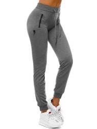 Spodnie dresowe damskie grafitowe OZONEE O/9878