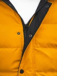 Kurtka zimowa męska pikowana żółta OZONEE JS/M8103