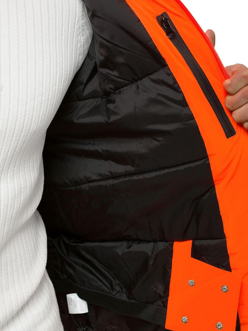 Kurtka zimowa męska pomarańczowa OZONEE JS/HH011/48