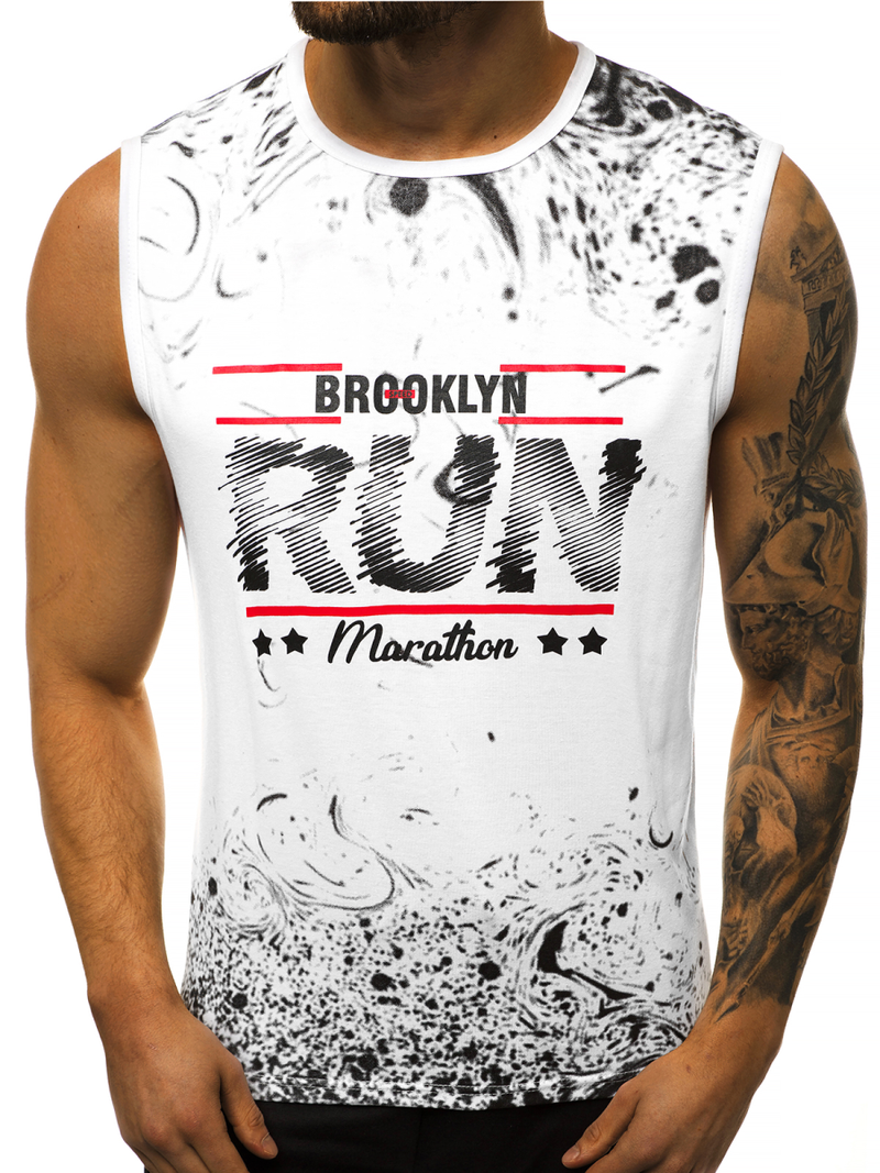 Майка чоловіча Бiлий OZONEE JS/KS2075