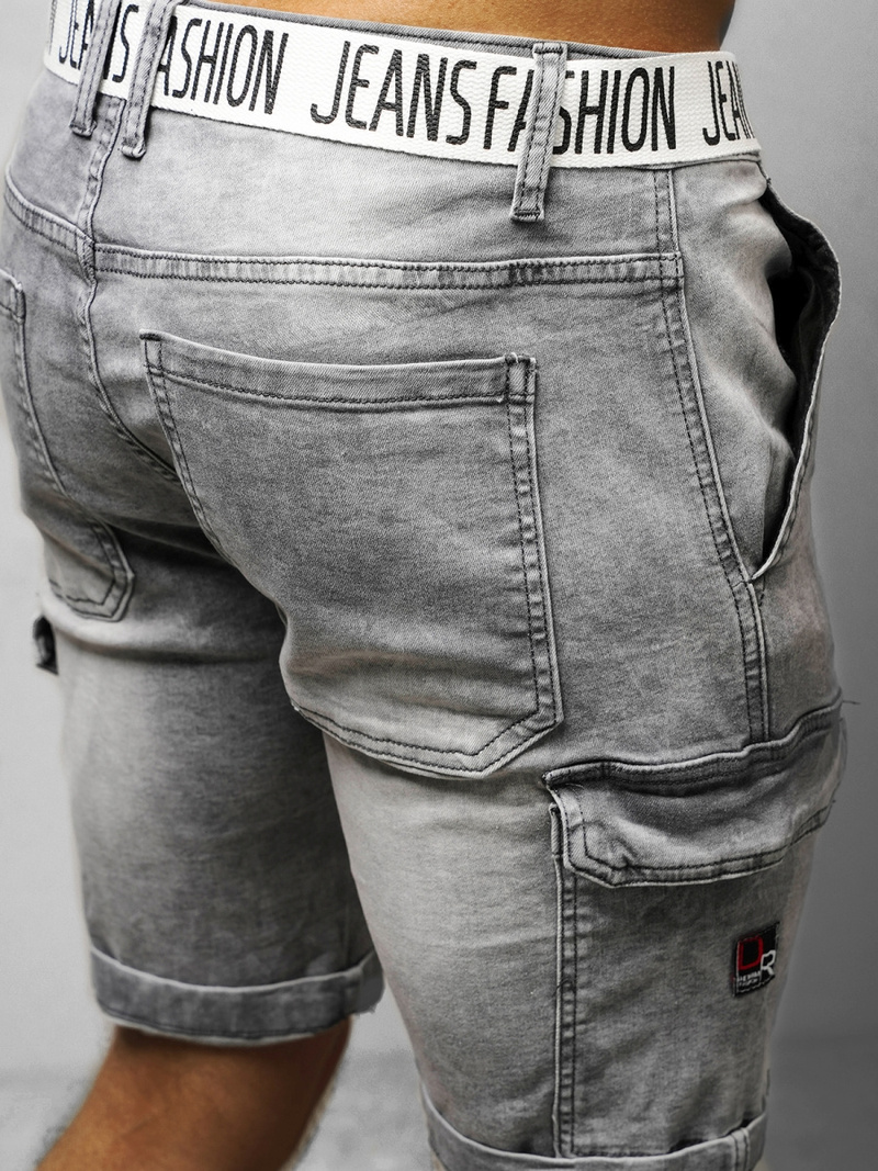 Spodenki męskie jeansowe szare OZONEE DR/TF191