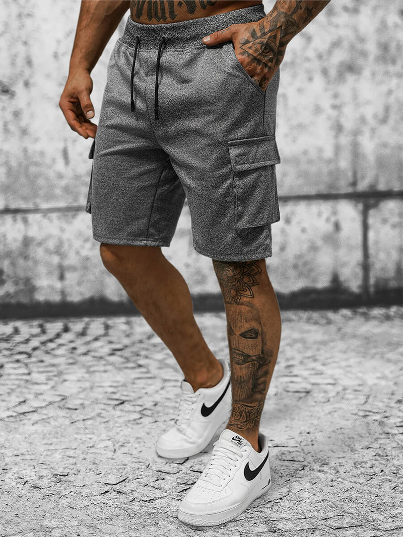 Spodenki dresowe męskie grafitowe OZONEE JS/8K1128/5