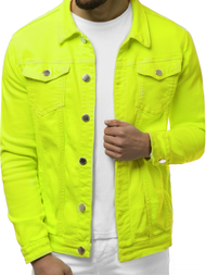 Kurtka jeans męska seledynowa OZONEE G/620