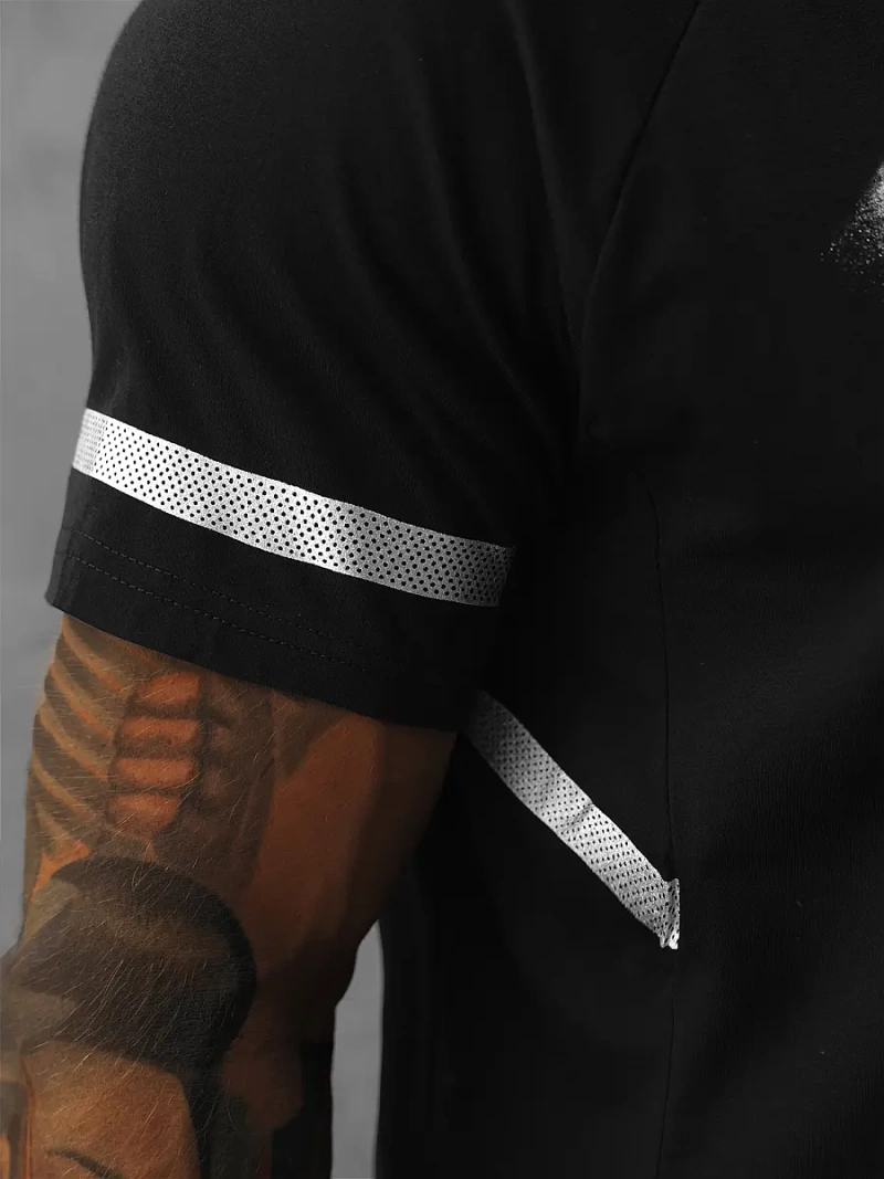 T-Shirt męski czarny OZONEE JS/S150/3Z