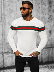 Sweter męski ecru OZONEE L/2194Z