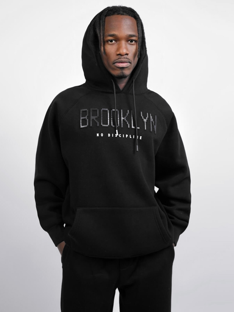 Толстовка чорна OZONEE O/SWE23040