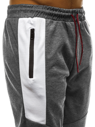 Spodnie dresowe męskie grafitowe OZONEE JS/JZ11011