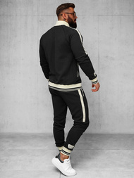 Komplet dresowy męski czarny OZONEE O/FF5030AB