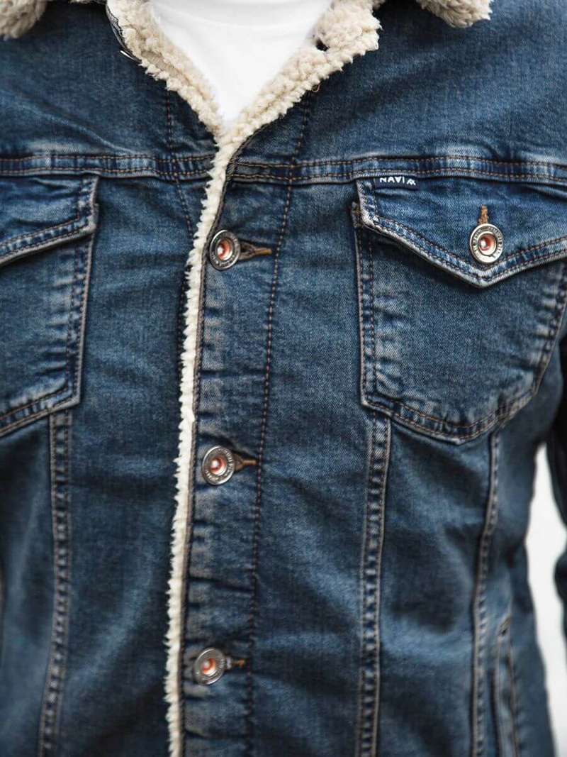 Kurtka męska jeans granatowa OZONEE BN/6608