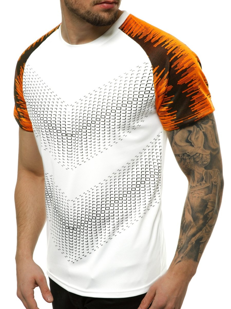 T-Shirt męski biały OZONEE JS/KS2061