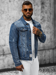 Kurtka męska jeansowa niebieska OZONEE NB/MJ507BZ