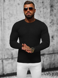 Sweter męski czarny OZONEE O/ZZ190131