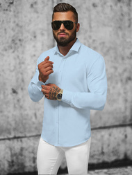 Koszula męska jasno-niebieska OZONEE O/3777