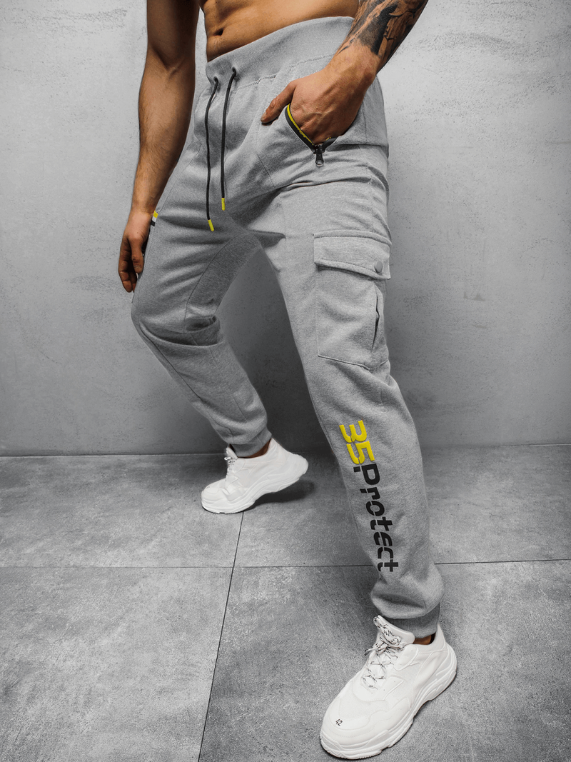 Spodnie dresowe męskie szare OZONEE JS/K10278