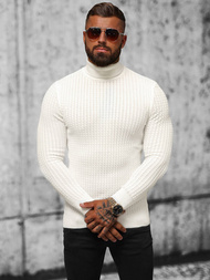 Sweter męski golf ecru OZONEE L/1539Z