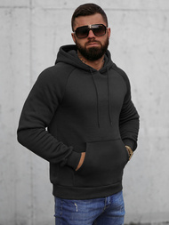 Bluza z kapturem męska czarna OZONEE O/8B151/3