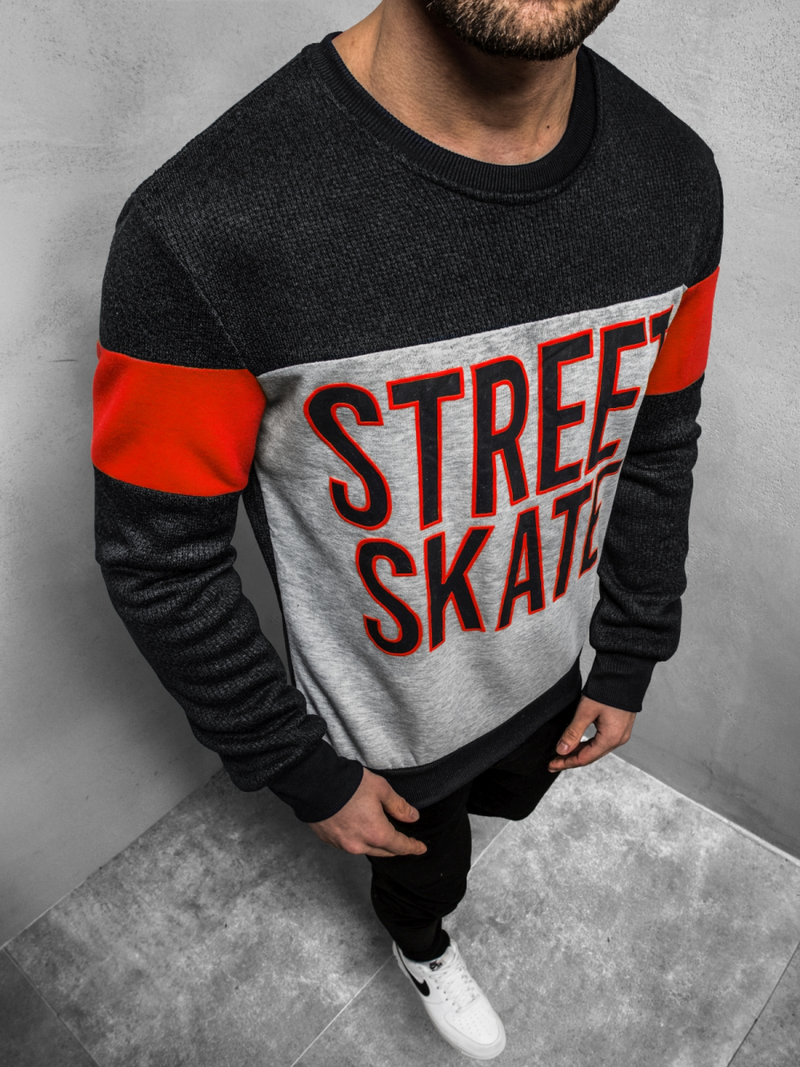 Bluza męska czarna OZONEE JS/KS1901Z