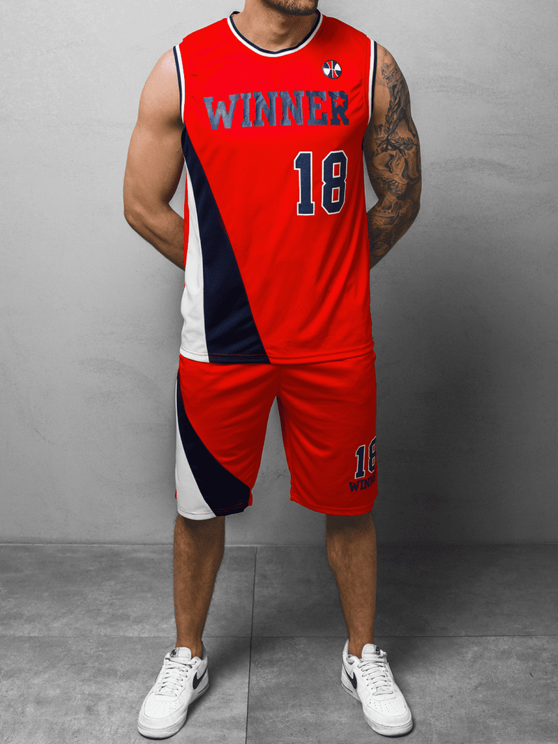 Спортивний костюм чоловічій Червоний OZONEE JS/68C10167