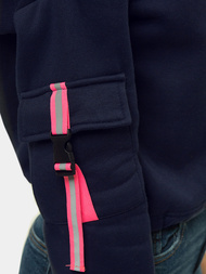 Bluza z kapturem damska granatowa OZONEE JS/B26031