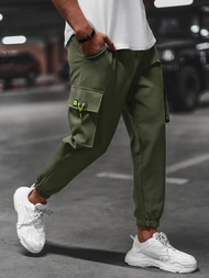 Spodnie męskie chino joggery khaki OZONEE O/CP150Z