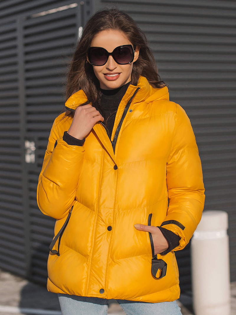 Kurtka zimowa damska camelowa OZONEE JS/M23065/3