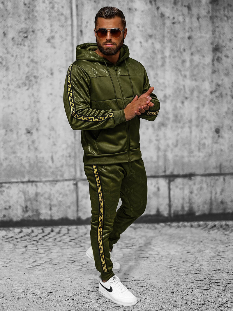 Komplet dresowy męski zielony OZONEE JS/3C555