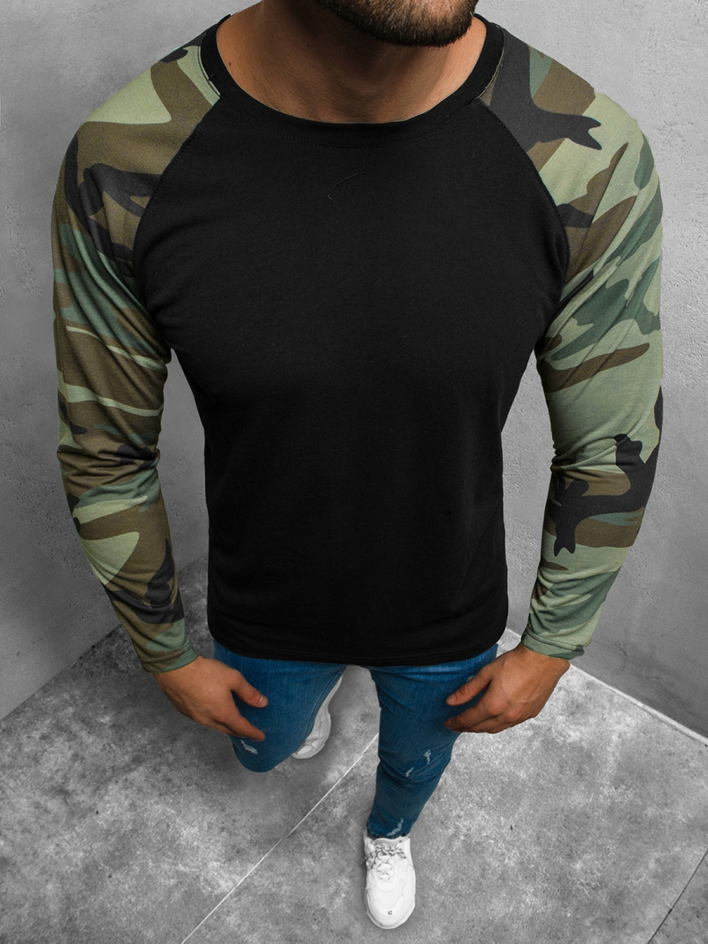 Longsleeve męski czarny-moro OZONEE O/1218