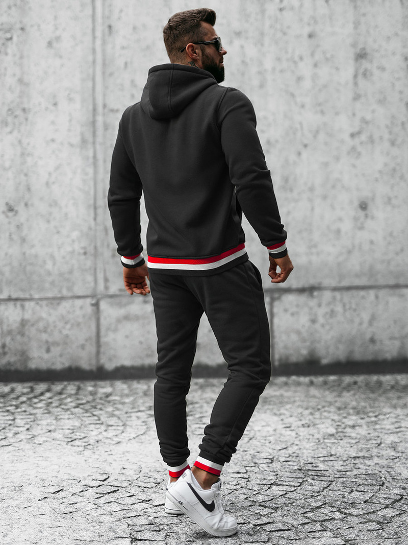 Komplet dresowy męski czarny OZONEE JS/8C65/3