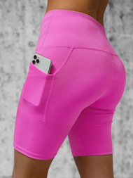 Legginsy krótkie damskie kolarki różowe OZONEE O/YY9232A