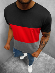T-Shirt męski czarny OZONEE JS/8T87/2