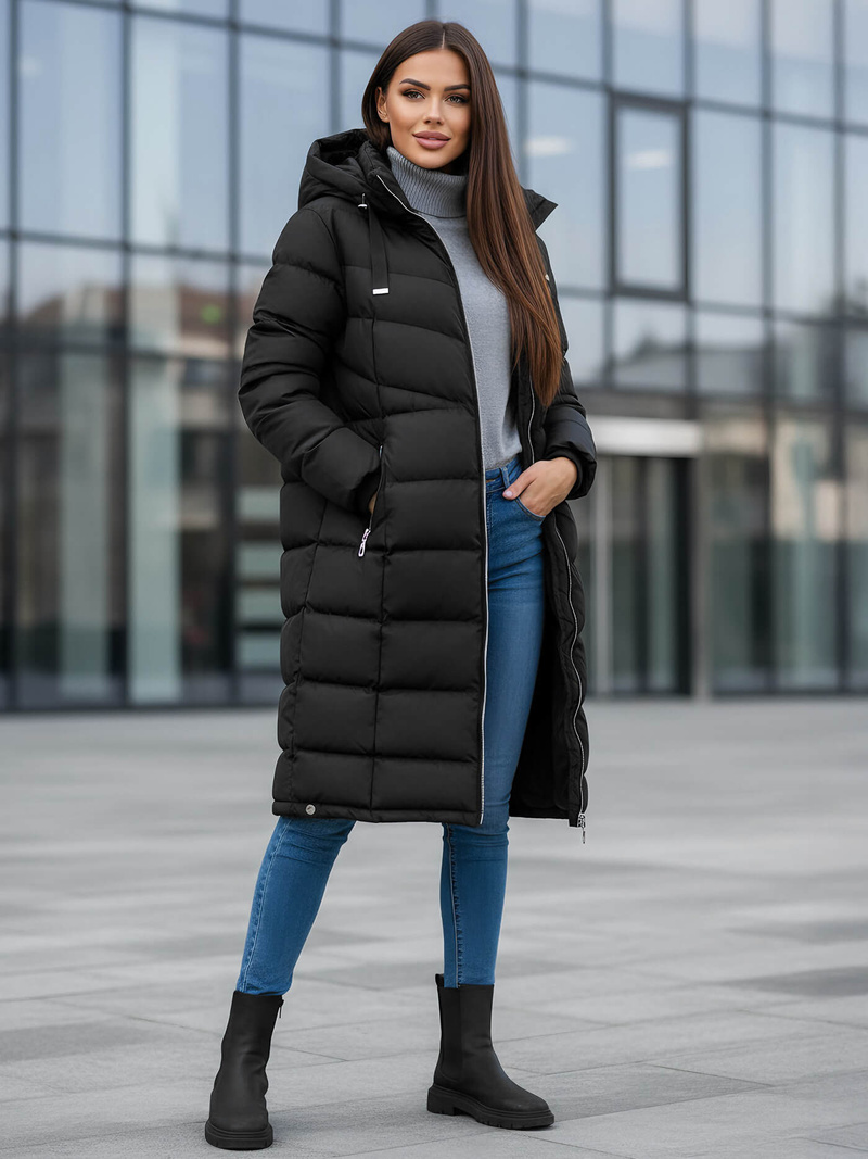 Куртка жіноча чорна OZONEE JS/M736/392Z