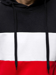 Bluza z kapturem męska czerwona OZONEE JS/JZ11059