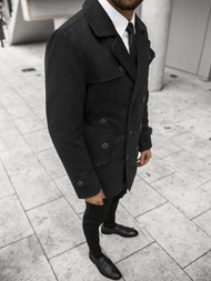 Płaszcz męski czarny OZONEE JS/79M3123Z