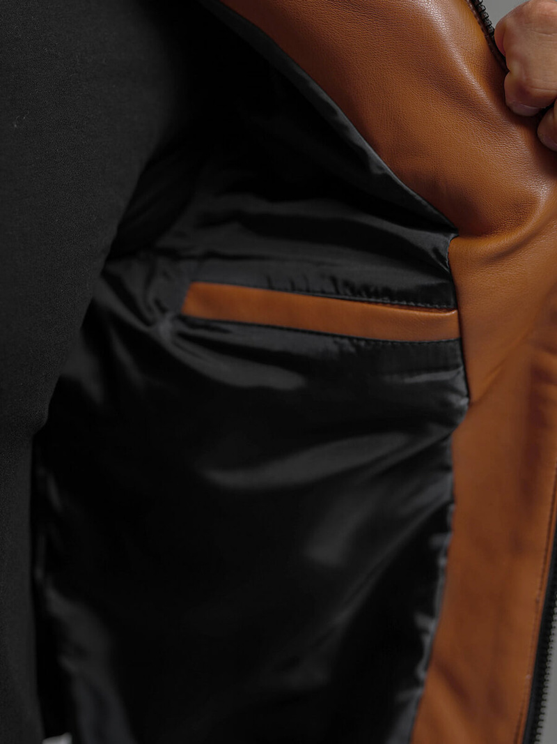 Чоловіча шкіряна куртка Гiрчична OZONEE JS/11Z8107