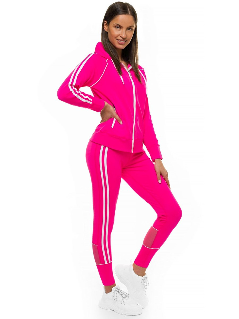 Komplet sportowy dwuczęściowy damski różowy OZONEE JS/HD070/51