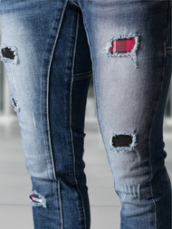 Spodnie jeansowe męskie slim fit niebieskie OZONEE NB/MP0050BZ