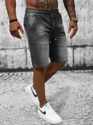 Шорти джинові чоловічі чорнi OZONEE NB/MP0276N