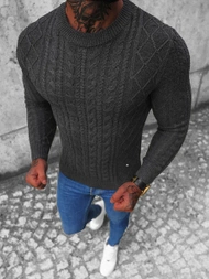 Sweter męski grafitowy OZONEE NB/MM6010/3