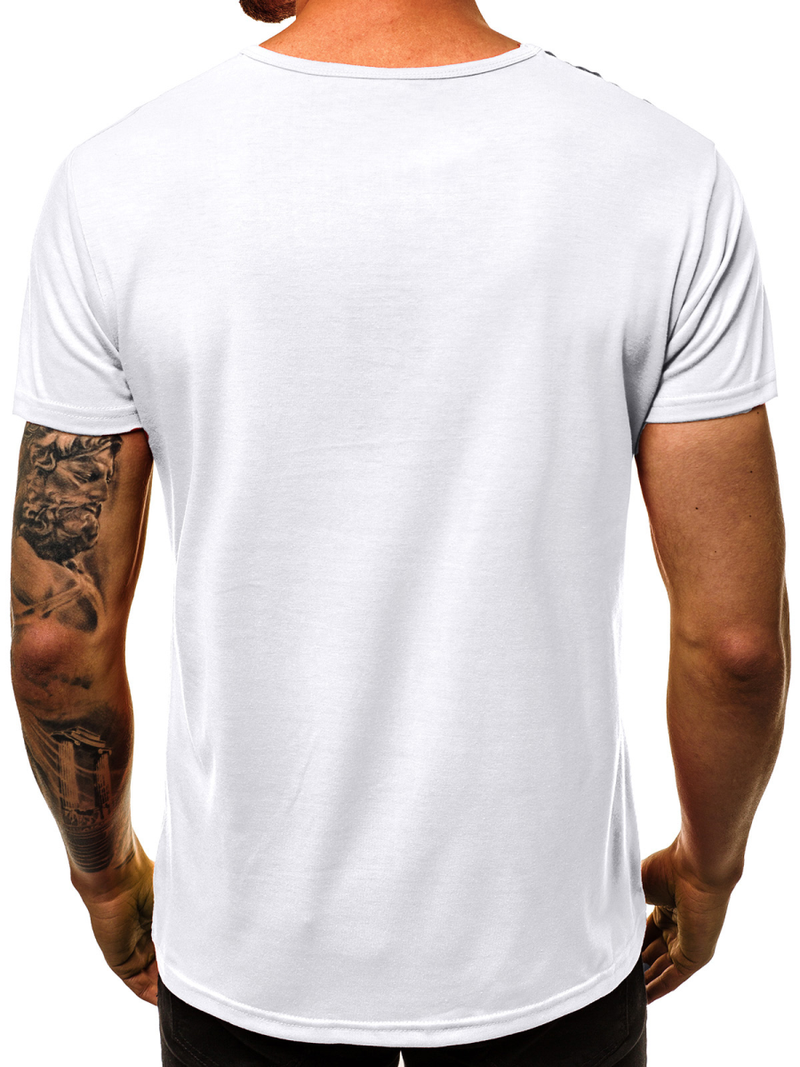 T-Shirt męski biały OZONEE JS/KS1942