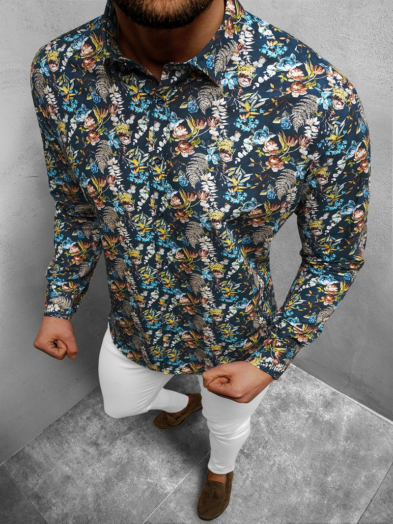 Koszula męska kolorowa OZONEE O/2022