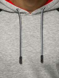 Bluza z kapturem męska szara OZONEE JS/KS2236