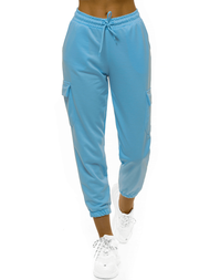 Spodnie dresowe damskie jasno-niebieskie OZONEE O/MB2001/21