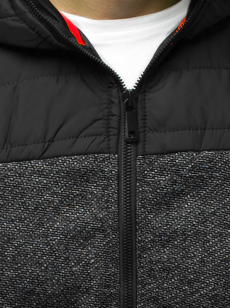 Kurtka męska czarna OZONEE JS/KS2158