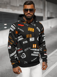 Bluza z kapturem męska czarna OZONEE JS/8B1250/3