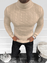 Sweter męski golf beżowy OZONEE L/2665