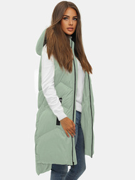 Стьобаний жіночий жилет Яскраво-Зеленi OZONEE JS/M788/236