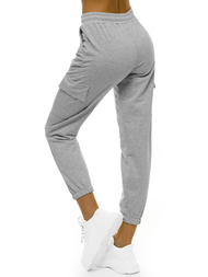 Spodnie dresowe damskie jasno-szare OZONEE O/MB2001/21