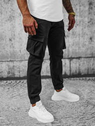 Spodnie męskie joggery czarne OZONEE NB/MP0105N